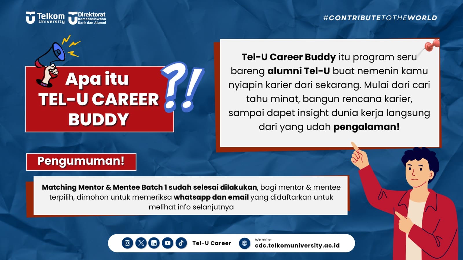 Tel-U Career Buddy: Program Pendampingan Karier Mahasiswa Bersama Alumni Tel-U Career Buddy: Program Pendampingan Karier Mahasiswa Bersama Alumni