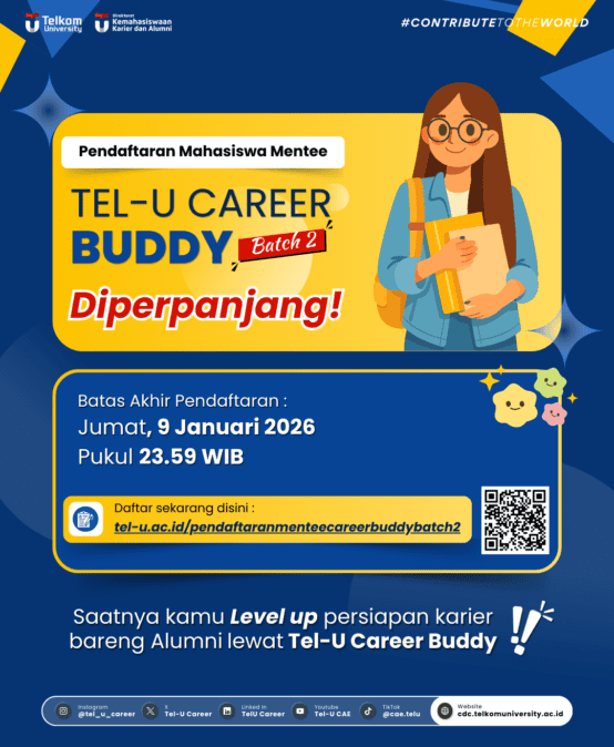 Pendaftaran Mentee Tel-U Career Buddy Batch 2 Resmi Diperpanjang