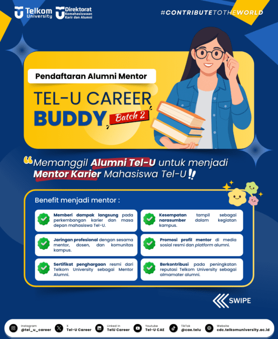 Pendaftaran Alumni Mentor Tel-U Career Buddy Batch 2 Resmi Dibuka